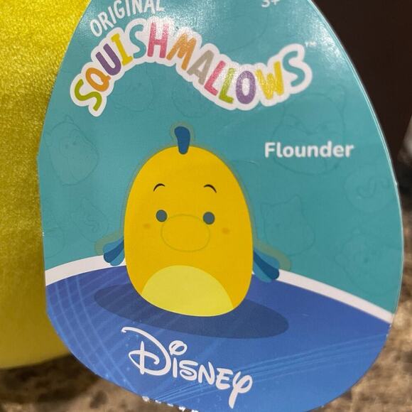 Squishmallows Disney FLOUNDER FROM THE LITTLE MERMAID COLLECTIBLE FISHY KAWAII - Picture 2 of 11